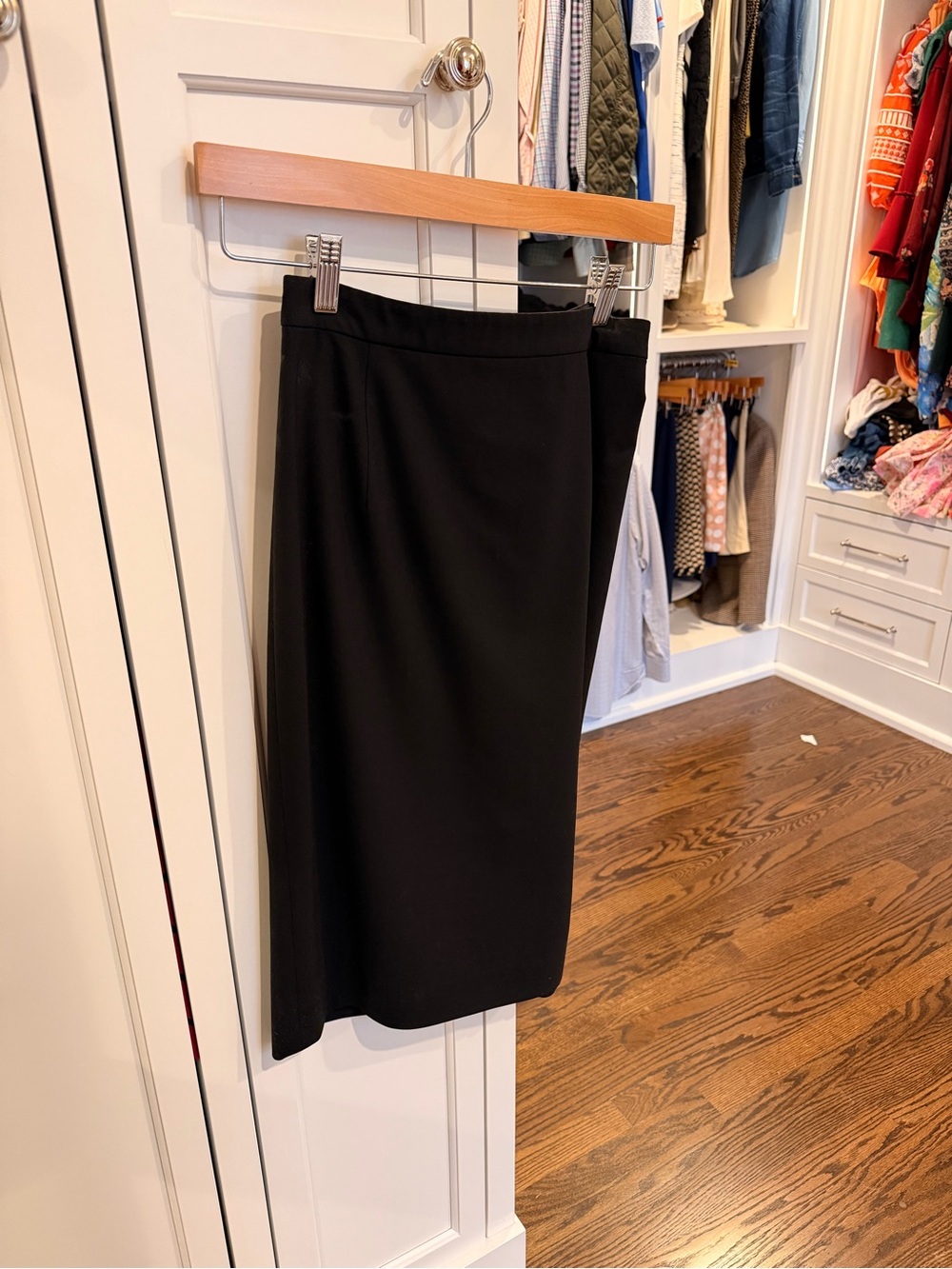 Theory Black Midi Pencil Skirt